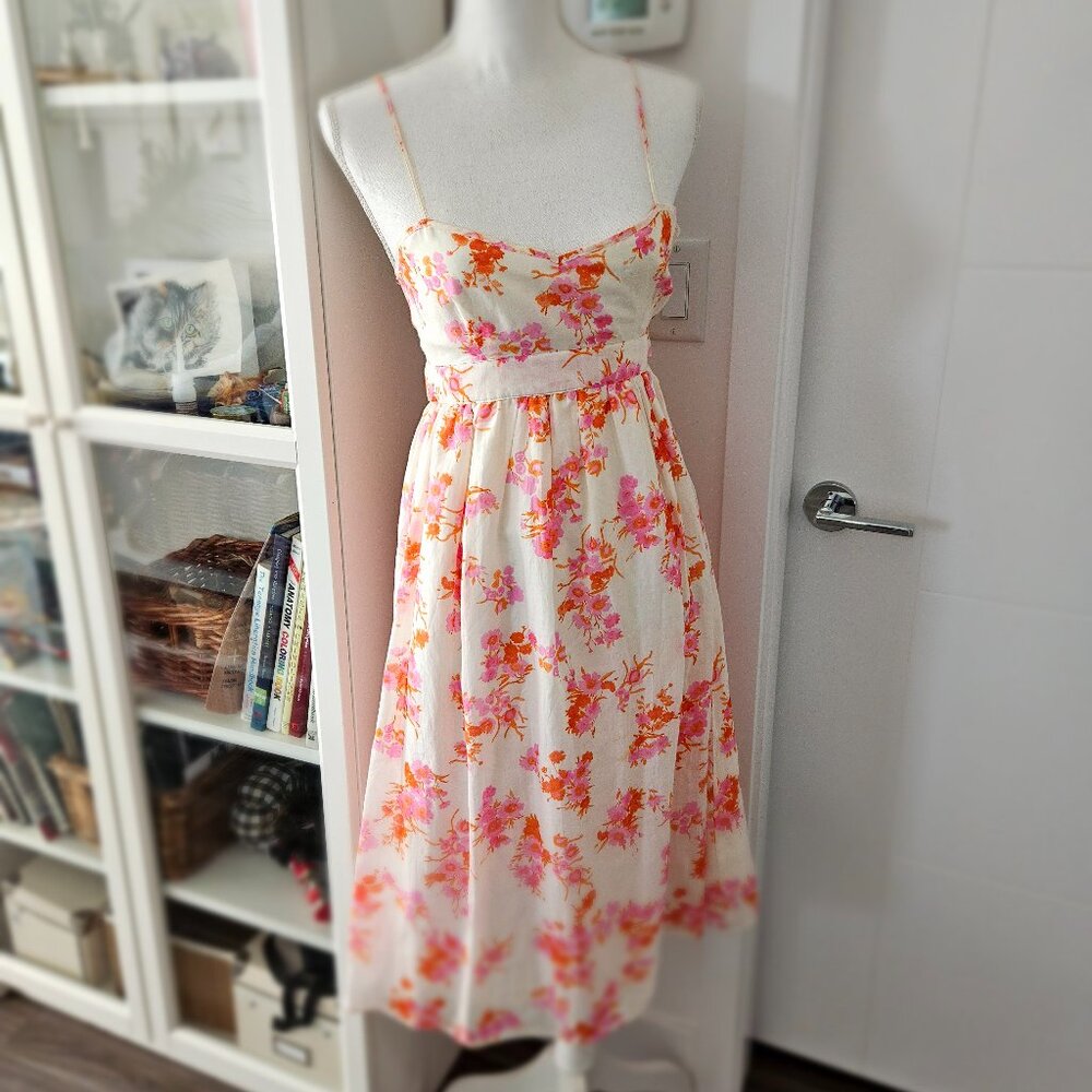 Zara Floral Dress - Pink & Orange